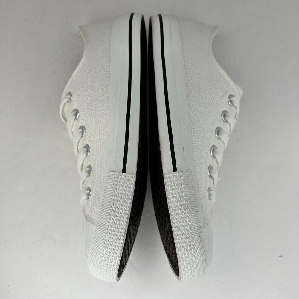 CG2B Womens Gage White Fabric Low Top Lace Up Casual Size 10 M Sneakers - Picture 7 of 10